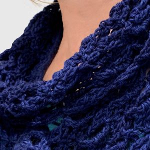 Crocheted Lace Skinny Scarf